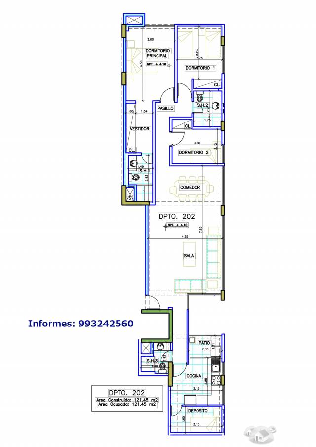 Departamento San Borja limite Surco