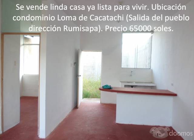 Linda casa en Cacatachi lista para vivir