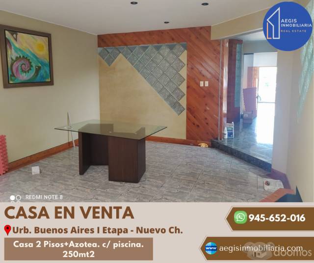 Vendo Casa en la Primera Etapa de Buenos Aires Nuevo Chimbote