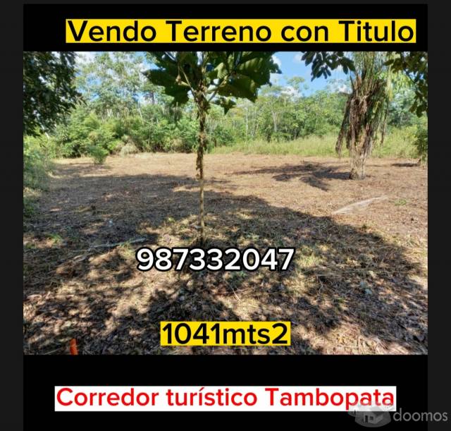 Se vende terreno con título en corredor turístico Tambopata