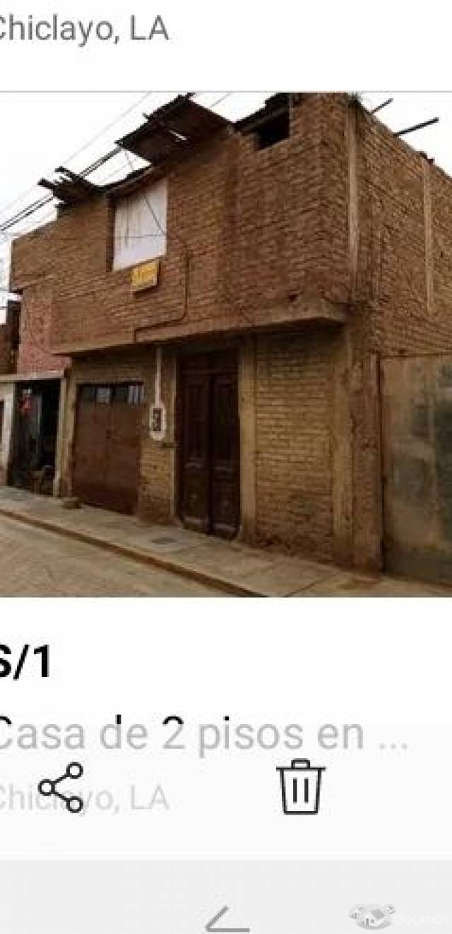 OPORTUNIDAD . SE VENDE UNA CASA EN MOSHOQUEQUE .