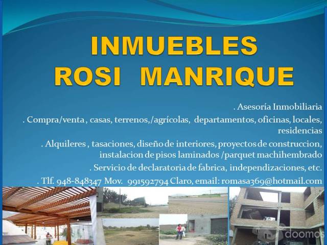 ¡¡VENTA DE CASAS/TERRENOS,,AGRICOLAS, RESIDENCIALES,,ALQUILER DPTOS..LOCALES,,ETC.