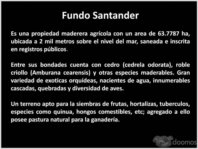 OCASIÓN INVERSIONISTAS 63 MIL M2 DEL FUNDO SANTANDER