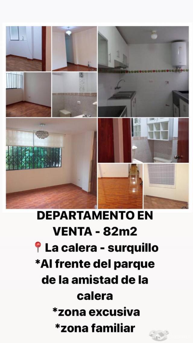 Venta de departamento en Surquillo. Frente al parque de la Amistad