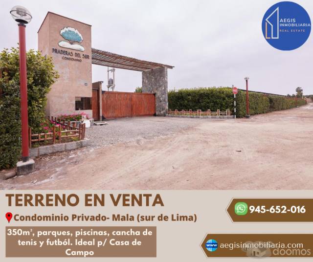 Vendo Terreno Casa de Campo en Condominio Privado Mala